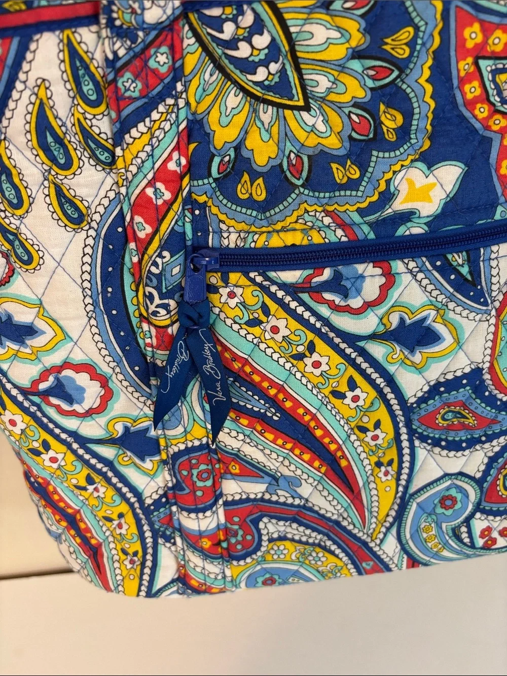 Vera Bradley Marina Paisley Large Tote Bag Retired Print